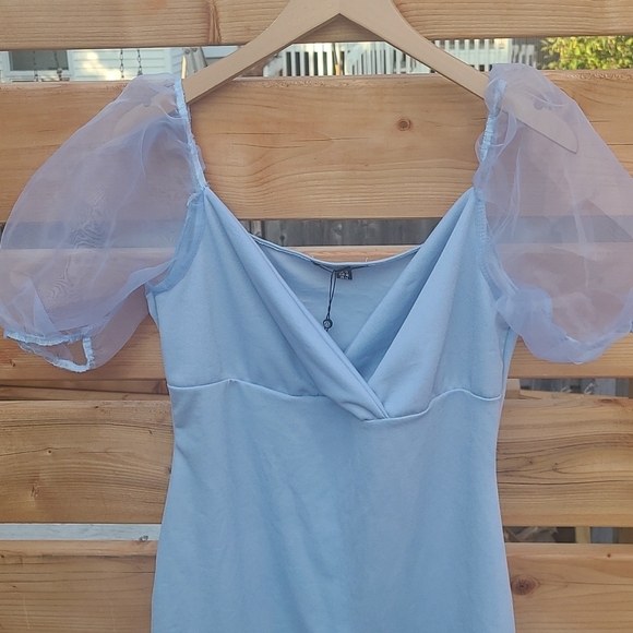 NWT Missguided organza milkmaid mini dress - Picture 4 of 9